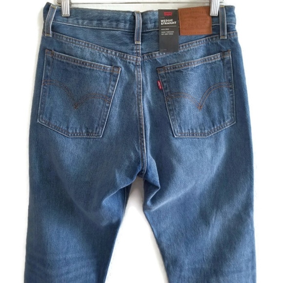 Levi's Wedgie Straight Jeans High Rise Button Fly - Picture 6 of 8